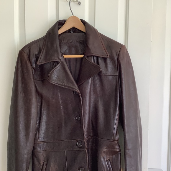 Reilly Olmes  Genuine Leather Brown Womens Coat L - Picture 5 of 14